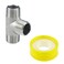 S SYDIEN Tee Pipe Fittings 304 Stainless Steel Tee 34 x 34 x 34 Male NPT Thread T Shaped 3 Way Cast Pipe Fitting 1 Pack