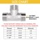 S SYDIEN Tee Pipe Fittings 304 Stainless Steel Tee 34 x 34 x 34 Male NPT Thread T Shaped 3 Way Cast Pipe Fitting 1 Pack