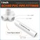 SDTC Tech 4Pack 1 Inch 4 Way PVC Fitting Elbow Furniture Grade Pipe Connector for DIY PVC Shelf Garden Support Structure Storage Frame White