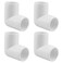 SDTC Tech 4Pack 1 Inch 90 Degree Right Angle PVC Fitting Elbow Furniture Grade Pipe Connector for DIY PVC Shelf Garden Support Structure Storage Frame White