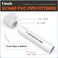SDTC Tech 4Pack 1 Inch 90 Degree Right Angle PVC Fitting Elbow Furniture Grade Pipe Connector for DIY PVC Shelf Garden Support Structure Storage Frame White