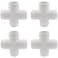 SDTC Tech 4Pack 12 Cross PVC Fitting 4 Way Furniture Grade Pipe Connector for DIY PVC Shelf Garden Support Structure Storage Frame