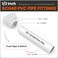 SDTC Tech 4Pack 12 Inch 90 Degree Right Angle PVC Fitting Elbow Furniture Grade Pipe Connector for DIY PVC Shelf Garden Support Structure Storage Frame White