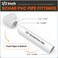 SDTC Tech 4Pack 12 Inch 90 Degree Right Angle PVC Fitting Elbow Furniture Grade Pipe Connector for DIY PVC Shelf Garden Support Structure Storage Frame White
