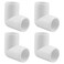 SDTC Tech 4Pack 12 Inch 90 Degree Right Angle PVC Fitting Elbow Furniture Grade Pipe Connector for DIY PVC Shelf Garden Support Structure Storage Frame White