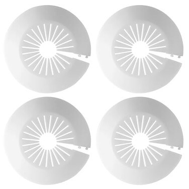 Seimneire 4pcs 118 inch217 inch 30mm55mm Plastic Pipe Cover White Clipon Flange Connector HOSE PIPE FITTING DX240130662