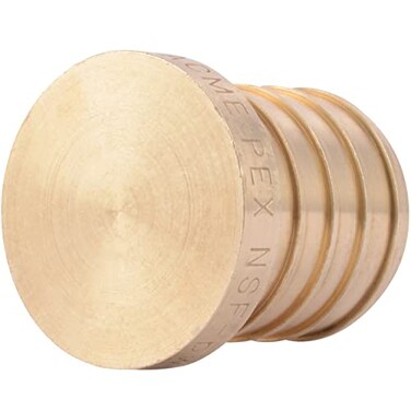 SharkBite 1 Inch Crimp Plug Brass Plumbing Fitting PEX Pipe PERT UC520LFA