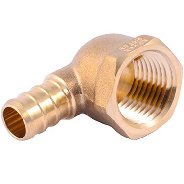 SharkBite 12 x 12 Inch FNPT Brass Crimp 90 Degree Elbow PEX Pipe PERT UC308LFZ