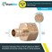 SharkBite 12 x 12 Inch FNPT Crimp Adapter Pack of 5 Brass Plumbing Fitting PEX Pipe PERT UC072LFA5
