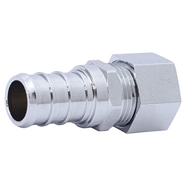 SharkBite 12 x 38 Inch OD Compression Brass Crimp Adapter PEX Pipe PERT UC637LFA