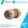 SharkBite 34 Inch Polybutylene Transition Coupling Push to Connect Brass Plumbing Fitting PEX Pipe Copper CPVC PERT HDPE U4016LFA