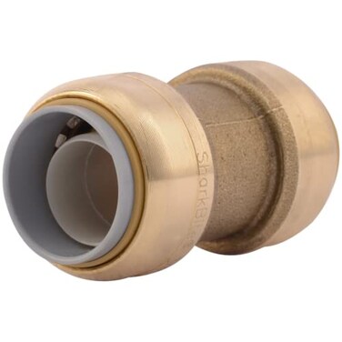 SharkBite 34 Inch Polybutylene Transition Coupling Push to Connect Brass Plumbing Fitting PEX Pipe Copper CPVC PERT HDPE U4016LFA