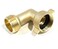 Shark Industrial Solid brass leadfree 90 degree garden hose elbow with rubber washer 34 FHT x 34 MHT