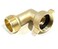 Shark Industrial Solid brass leadfree 90 degree garden hose elbow with rubber washer 34 FHT x 34 MHT