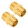 SUNGATOR 12 Inch Male Hex Nipples 12 NPT Male Brass Pipe Fitting Adapters Brass 12 Hex Nipple Pipe Extension Fittings 2Pack