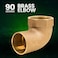 SUPPLYGIANT Supply Giant DDGM0034 Nominal Diameter C X F Cast Brass 90 Degree Elbow with Solder Cup and Female Threaded Connect 34
