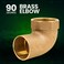 SUPPLYGIANT Supply Giant DDGM0034 Nominal Diameter C X F Cast Brass 90 Degree Elbow with Solder Cup and Female Threaded Connect 34