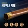 SUPPLYGIANT Supply Giant OQCS3477 512 Long Brass Nipple Pipe Fitting with 12 Nominal Diameter and NPT Ends