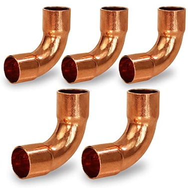 SUPPLYGIANT DDMU00345 90 degrees Long Turn Sweat Elbow Copper Fittings 34