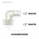 SUPPLYGIANT QQTM12125 Plastic Poly Alloy 90 Degree Swivel Elbow PEX x FPT Barb Pipe Fitting 12 x 12 White 5 Pack