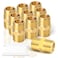 TAISHER 10PCS Brass Pipe Fitting Adapter Hex Nipple38Inch Male Pipe x 38Inch Male Pipe
