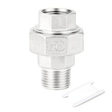 TAISHER 1PCS 304 Stainless Steel Union 1 NPT Male x 1 NPT Female Cast Pipe Fitting