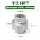 TAISHER 1PCS 304 Stainless Steel Union 12 NPT Female Cast Pipe Fitting