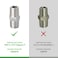 TAISHER 2PCS 304 Stainless Steel Hex Nipple Pipe Fitting 12Inch Male Pipe x 12Inch Male Pipe