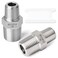 TAISHER 2PCS 304 Stainless Steel Hex Nipple Reducer Pipe Fitting 12Inch Male Pipe x 38Inch Male Pipe