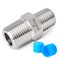 TAISHER 2PCS 304 Stainless Steel Hex Nipple Reducer Pipe Fitting 12Inch Male Pipe x 38Inch Male Pipe