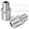 TAISHER 2PCS 304 Stainless Steel Hex Nipple Reducer Pipe Fitting 12Inch Male Pipe x 38Inch Male Pipe