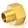 TAISHER 2PCS Brass Pipe Fitting Reducer Adapter 18Inch Male Pipe x 14Inch Female Pipe