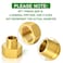 TAISHER 2PCS Brass Pipe Fitting Reducer Adapter 18Inch Male Pipe x 14Inch Female Pipe
