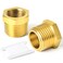 TAISHER 2PCS Brass Reducer Hex Bushing Threaded Pipe Fitting 1 NPT Male x 12 NPT Female Adapter