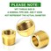 TAISHER 2PCS Brass Reducer Hex Bushing Threaded Pipe Fitting 1 NPT Male x 12 NPT Female Adapter