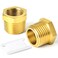 TAISHER 2PCS Brass Reducer Hex Bushing Threaded Pipe Fitting 1 NPT Male x 12 NPT Female Adapter