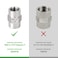 TAISHER 2PCS Forging of 304 Stainless Steel Pipe Fitting Coupling 18Inch Female Pipe x 18Inch Female Pipe
