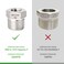 TAISHER 2PCS Forging of 304 Stainless Steel Reducer Hex Bushing 1 Male NPT to 34 Female NPT Reducing Cast Pipe Adapter Fitting