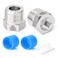 TAISHER 2PCS Forging of 304 Stainless Steel Reducer Hex Bushing 12 BSP Male x 38 NPT Female Reducing Forging Pipe Adapter Fitting