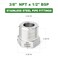 TAISHER 2PCS Forging of 304 Stainless Steel Reducer Hex Bushing 12 BSP Male x 38 NPT Female Reducing Forging Pipe Adapter Fitting