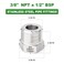 TAISHER 2PCS Forging of 304 Stainless Steel Reducer Hex Bushing 12 BSP Male x 38 NPT Female Reducing Forging Pipe Adapter Fitting
