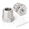 TAISHER 2PCS Forging of 304 Stainless Steel Reducer Hex Bushing 12 Male NPT to 18 Female NPT Reducing Forging Pipe Adapter Fitting