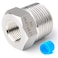 TAISHER 2PCS Forging of 304 Stainless Steel Reducer Hex Bushing 12 Male NPT to 18 Female NPT Reducing Forging Pipe Adapter Fitting