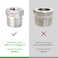 TAISHER 2PCS Forging of 304 Stainless Steel Reducer Hex Bushing 12 Male NPT to 18 Female NPT Reducing Forging Pipe Adapter Fitting
