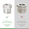 TAISHER 2PCS Forging of 304 Stainless Steel Reducer Hex Bushing 38 Male NPT to 14 Female NPT Reducing Forging Pipe Adapter Fitting