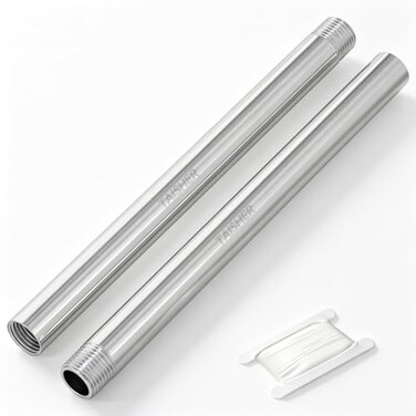 TAISHER 2PCS Stainless Steel Pipe Fittings 14 NPT Male x 14 NPT Female Threaded 8 Length Thickened Nipple Cast Pipe