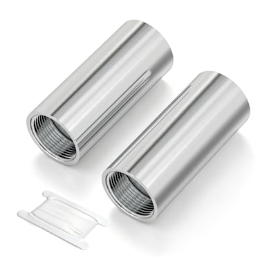 TAISHER 2PCS Stainless Steel Pipe Fittings 14 NPT x 14 NPT Female Threaded 2 Length Nipple Cast Pipe