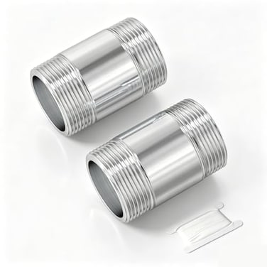 TAISHER 2Pcs Stainless Steel Pipe Fittings 34 NPT x 34 NPT Male Threaded 2 Length Nipple Cast Pipe