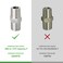 TAISHER 5PCS 304 Stainless Steel Hex Nipple Pipe Fitting 14Inch Male Pipe x 14Inch Male Pipe