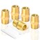 TAISHER 5PCS Brass Pipe Fitting Adapter Hex Nipple 34Inch Male Pipe x 34Inch Male Pipe